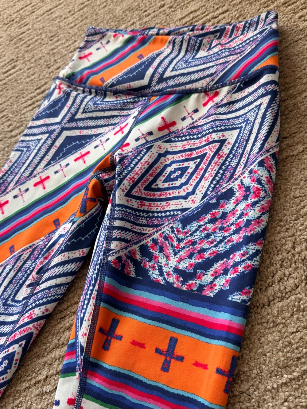 FP Movement Ashford Lose Control 7/8 leggings S Vibrant Geometric Eclectic Boho - Picture 5 of 16